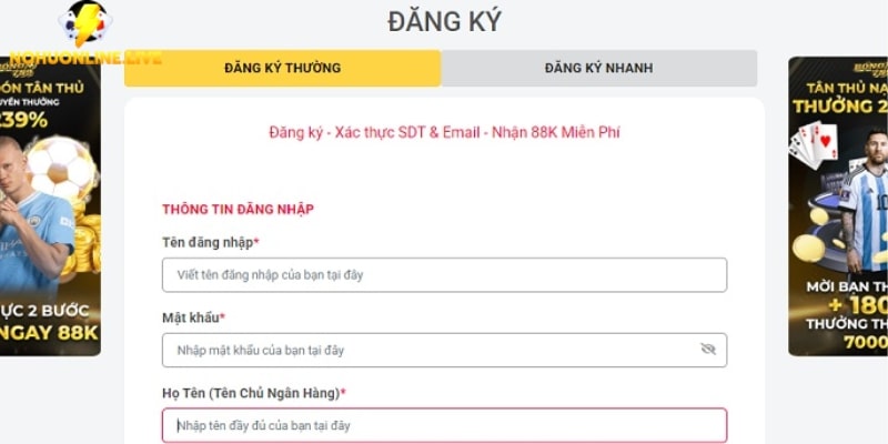 Các bước đăng ký chơi nổ hũ online tại nhà cái Bong789